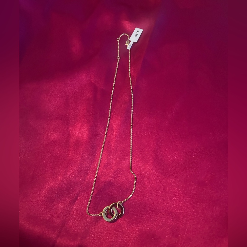 Plated Sterling Silver Chain with Entwined Circles
